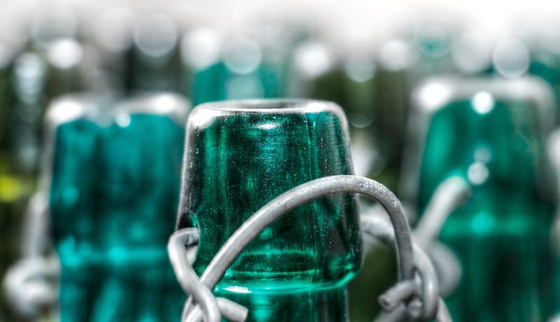 Upcycled Glass Bottle Candle Holders